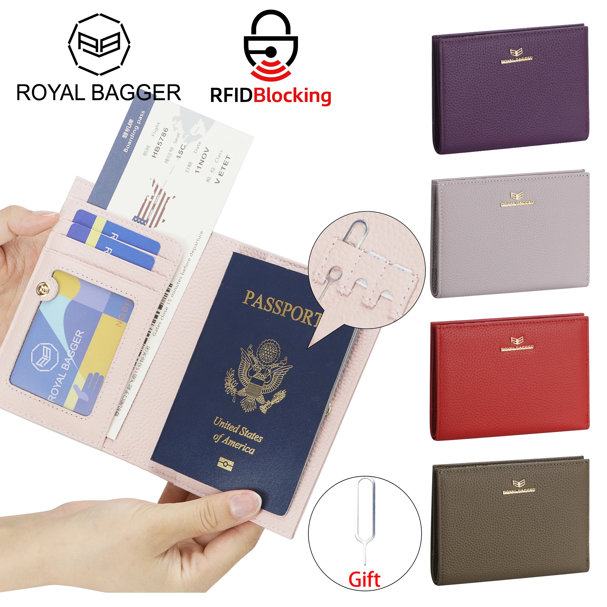 Женские кошельки для паспорта Royal Bagger RFID из натуральной кожи, дорожный кошелек с отделениями для карт, хранилищем для SIM-карт и инструментом 4090
Женские кошельки для паспорта Royal Bagger RFID из натуральной кожи, дорожный кошелек с отделениями для карт, хранилищем для SIM-карт и инструментом 4090