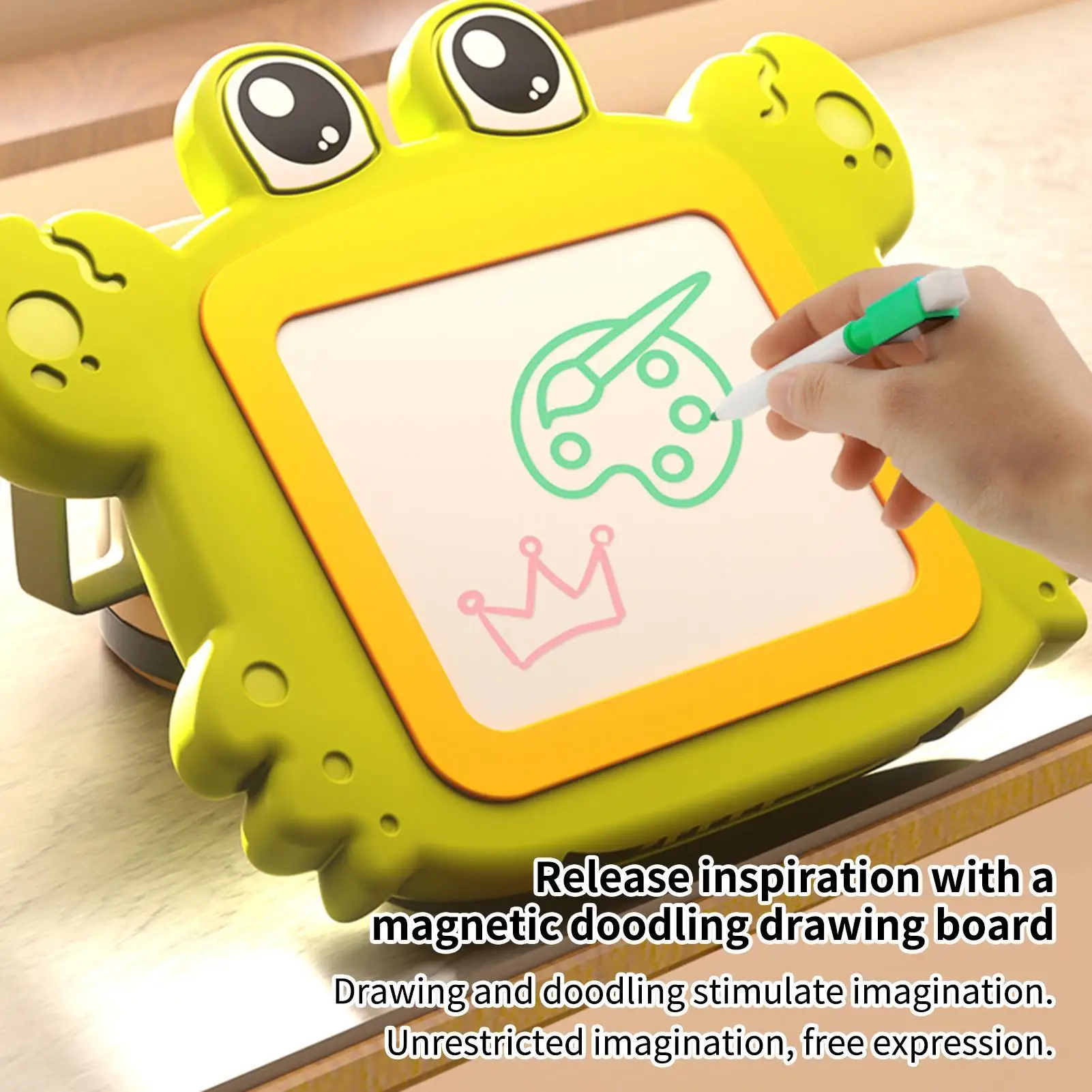 Magnetic Drawing Board for Kids Large Doodle Board with Magnet Beads and Pen Cute Crab Montessori Toys Gift
Magnetic Drawing Board for Kids Large Doodle Board with Magnet Beads and Pen Cute Crab Montessori Toys Gift