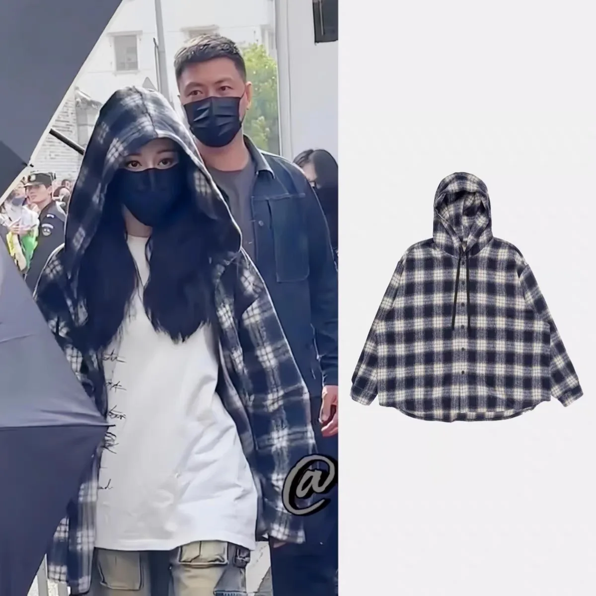 Loose Plaid Dstring Hooded irt Jaet Autumn New Sle Di Li Reba Lazy Sle Women's Casual irt Long Sve Collar
Loose Plaid Dstring Hooded irt Jaet Autumn New Sle Di Li Reba Lazy Sle Women's Casual irt Long Sve Collar