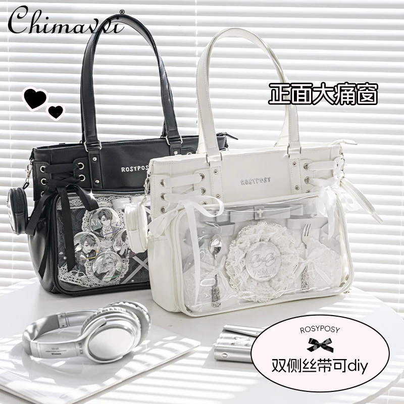 Original Japanese Sweet Single Shoulder Bag 2025 New Student Cute Large Capacity Ribbon Versatile Girl Lady Handbag 
Original Japanese Sweet Single Shoulder Bag 2025 New Student Cute Large Capacity Ribbon Versatile Girl Lady Handbag