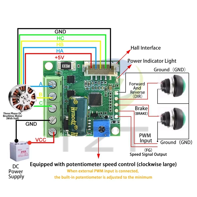 DC6-28V ZS-X12H 0-100 Вт бесщеточный регулятор скорости двигателя с модулем приводной платы Холла BLDC с кабелем, аксессуары для блока питания
DC6-28V ZS-X12H 0-100 Вт бесщеточный регулятор скорости двигателя с модулем приводной платы Холла BLDC с кабелем, аксессуары для блока питания