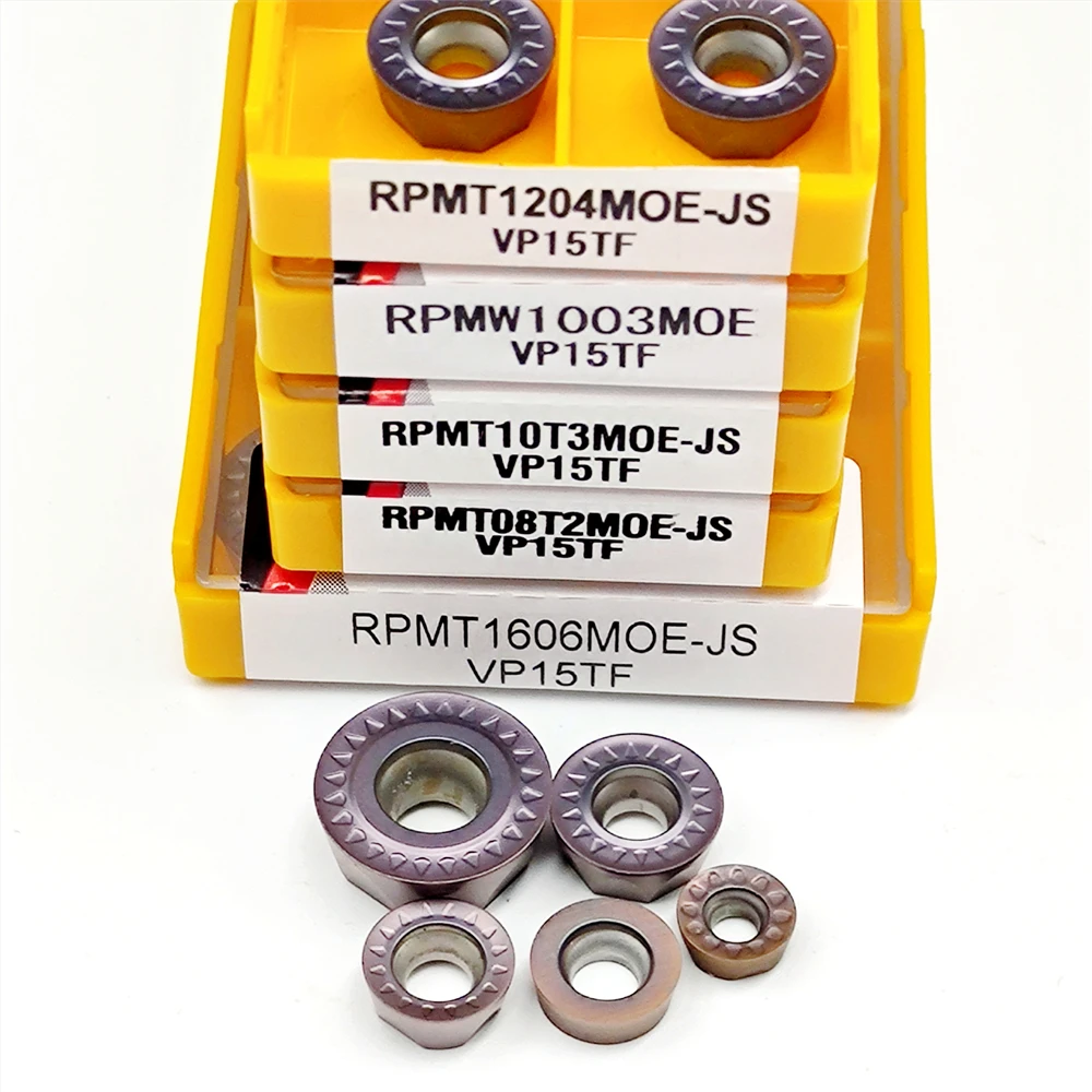 Lathe Tool RPMT08T2 RPMW1003 RPMT1204 RPMT10T3MOE-JS High Quality Internal Round Carbide Insert CNC Metal Turning Insert
Lathe Tool RPMT08T2 RPMW1003 RPMT1204 RPMT10T3MOE-JS High Quality Internal Round Carbide Insert CNC Metal Turning Insert