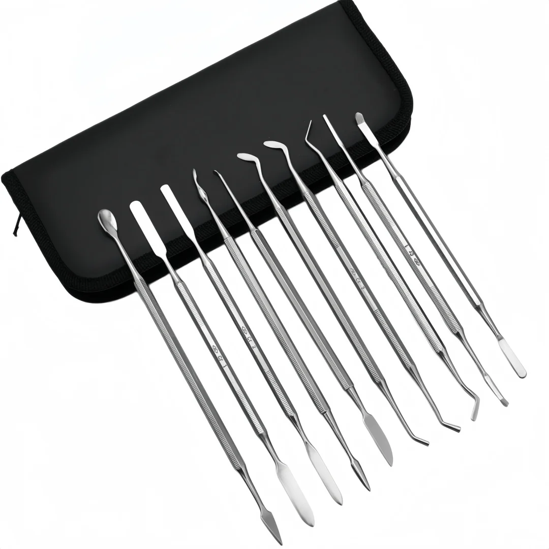 10pcs/set Dental Restorative Instrument Set Stainless Steel Dental Wax Carving Tool Kit with Storage Case Dentist Supplies
10pcs/set Dental Restorative Instrument Set Stainless Steel Dental Wax Carving Tool Kit with Storage Case Dentist Supplies