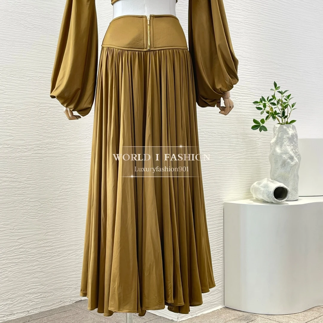 Sling O Neck Midi Dresses 2025 Gold Painting 3/4 Long Sleeve
Sling O Neck Midi Dresses 2025 Gold Painting 3/4 Long Sleeve