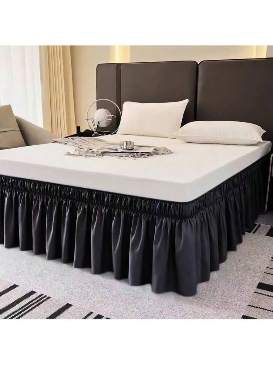 King California King Bed Skirt 16 Inch Drop Elastic Adjustable Hotel Quality Black Dust Ruffle
King California King Bed Skirt 16 Inch Drop Elastic Adjustable Hotel Quality Black Dust Ruffle