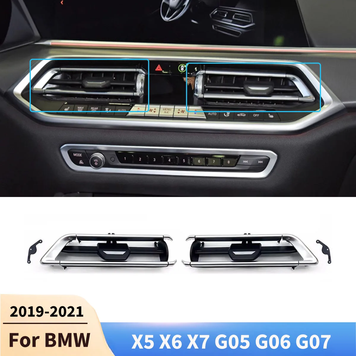 Для BMW X5 X6 X7 G05 G06 G07 2019-2021 Автомобильный центральный кондиционер Выпускное отверстие Передняя средняя левая правая решетка вентиляционного отверстия
Для BMW X5 X6 X7 G05 G06 G07 2019-2021 Автомобильный центральный кондиционер Выпускное отверстие Передняя средняя левая правая решетка вентиляционного отверстия