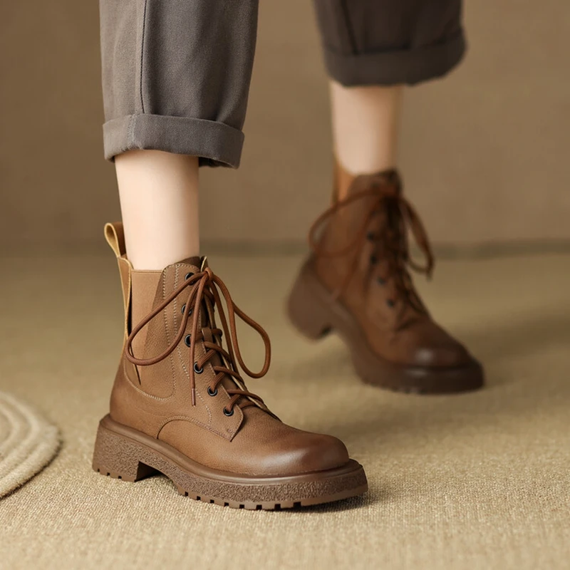 NEW Winter Women Boots Round Toe Chunky Heel Shoes for Women Autumn Split Leather Ankle Boots for Women Casual Platform Boots
NEW Winter Women Boots Round Toe Chunky Heel Shoes for Women Autumn Split Leather Ankle Boots for Women Casual Platform Boots