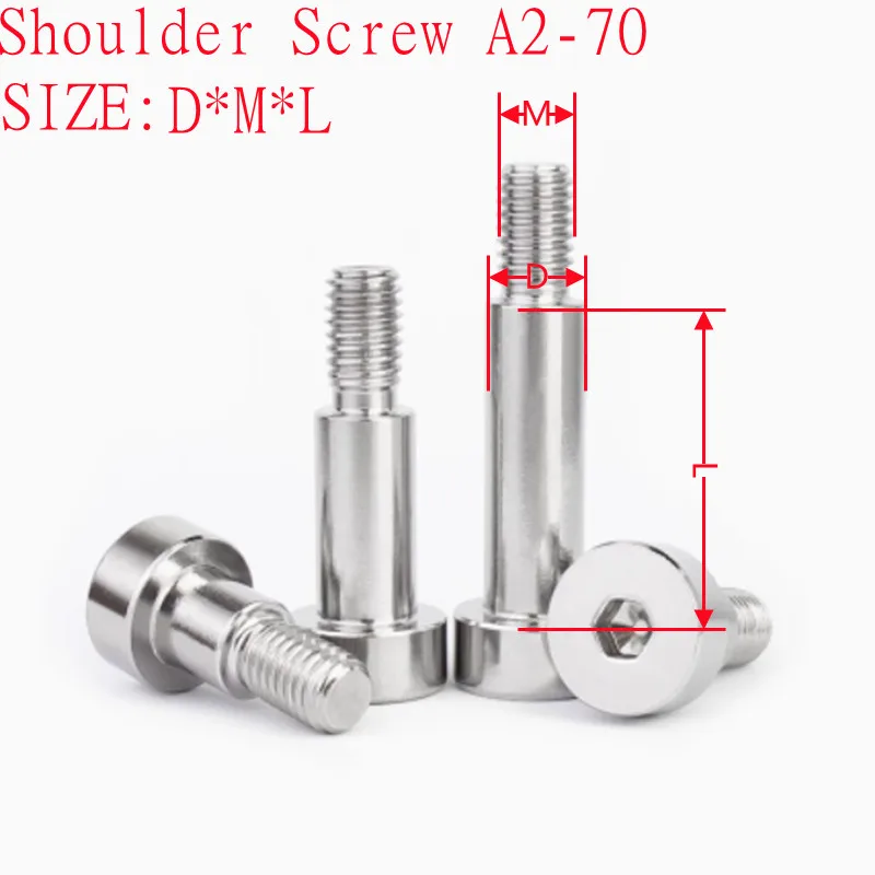 Shoulder screw M2 M2.5 M3 M4 M5 M6 M8 M10 A2 Stainless Steel Hex Socket Cap Head Shoulder Roller Bearing Stuff Screw Allen Bolt
Shoulder screw M2 M2.5 M3 M4 M5 M6 M8 M10 A2 Stainless Steel Hex Socket Cap Head Shoulder Roller Bearing Stuff Screw Allen Bolt