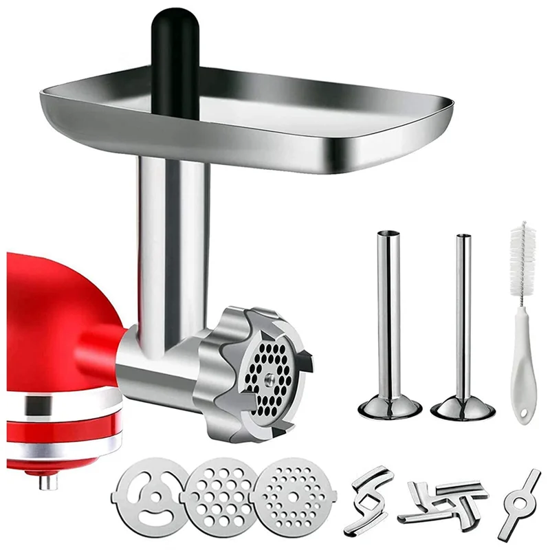 Metal Food Grinder Attachment for KitchenAid Stand Mixers, Meat Grinder Attachment Kitchen Tools
Metal Food Grinder Attachment for KitchenAid Stand Mixers, Meat Grinder Attachment Kitchen Tools