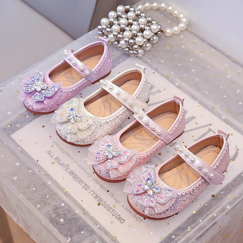 Girls Flat Shoes Sweet Butterfly Round Toes Kids Leather Shoes Soft Bottom 2026 Brand New Children Princess Shoes Shiny Sequins
Girls Flat Shoes Sweet Butterfly Round Toes Kids Leather Shoes Soft Bottom 2026 Brand New Children Princess Shoes Shiny Sequins