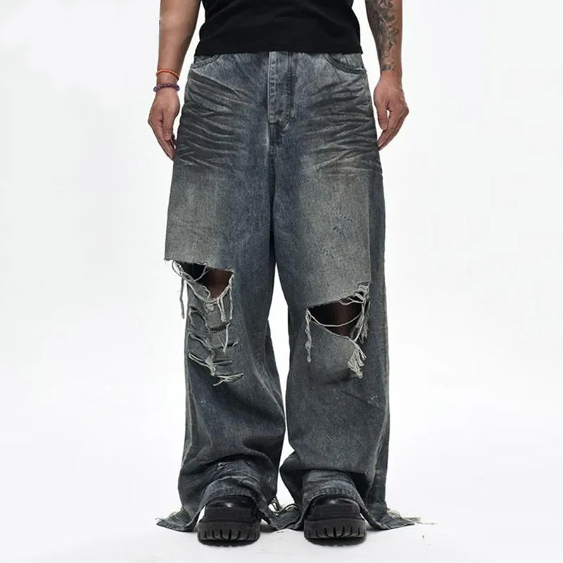 MWJLPWQ Mud-Dyed Destruction Washed Distressed Baggy Jeans Men's Destroy Style 2026 Autumn New Street Loose Wide Leg Pants 16609
MWJLPWQ Mud-Dyed Destruction Washed Distressed Baggy Jeans Men's Destroy Style 2026 Autumn New Street Loose Wide Leg Pants 16609