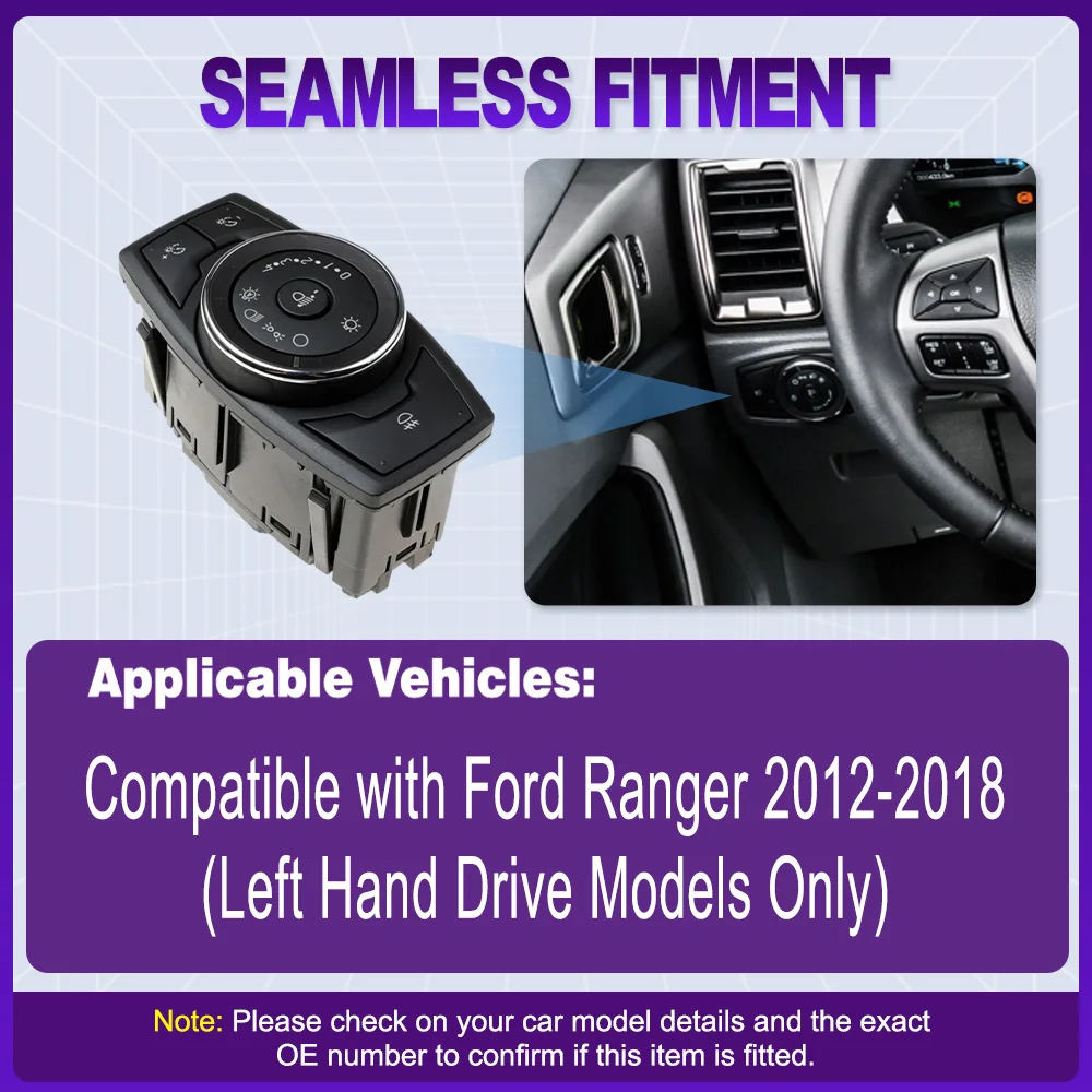 Car Auto Headlight Switch Fog Light Control Switch for Ford Ranger 2012 2013 2014 2015 2016 2017 2018 LHD EB3T13D061ECW
Car Auto Headlight Switch Fog Light Control Switch for Ford Ranger 2012 2013 2014 2015 2016 2017 2018 LHD EB3T13D061ECW