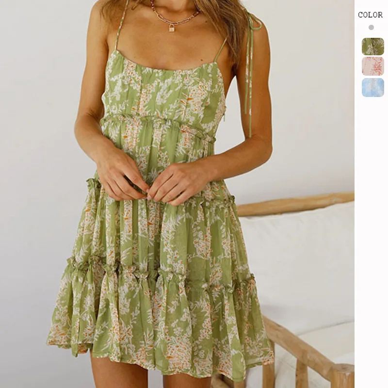 2026 Spring/Summer Women's Printed Camisole Dress, Short Skirt, Sweet And Fresh
2026 Spring/Summer Women's Printed Camisole Dress, Short Skirt, Sweet And Fresh