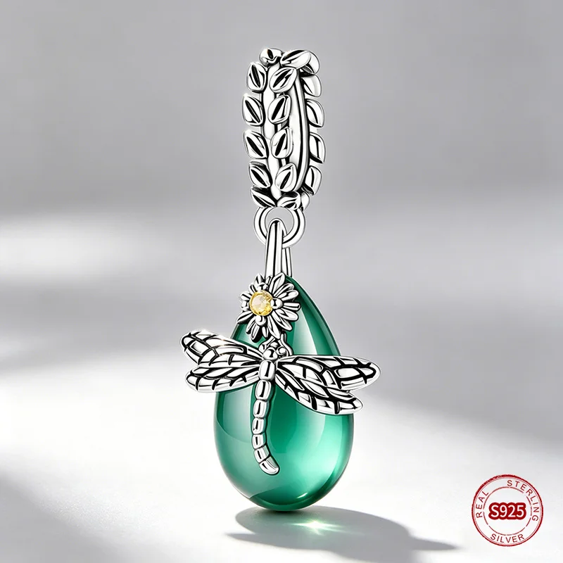 Ahthen 925 Sterling Silver Beads Green Jade Dragonfly Dangle Charm fit Snake Chain Bracelets or Necklaces Women Jewelry Making
Ahthen 925 Sterling Silver Beads Green Jade Dragonfly Dangle Charm fit Snake Chain Bracelets or Necklaces Women Jewelry Making