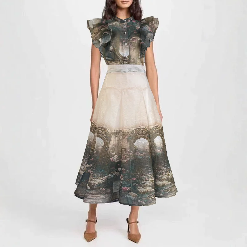 Роскошный индивидуальный новый комплект Sle irt 2025 года с одной пуговицей и расклешенной юбкой с высокой талией, комплект Faion
Роскошный индивидуальный новый комплект Sle irt 2025 года с одной пуговицей и расклешенной юбкой с высокой талией, комплект Faion