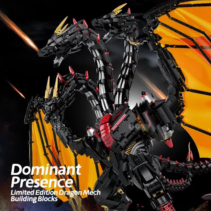 Movie games King Three-Headed Dark Dragon Mecha Construction Bricks Huge Winged Dragon Toy Gift for collectible Adult 3975pcs
Movie games King Three-Headed Dark Dragon Mecha Construction Bricks Huge Winged Dragon Toy Gift for collectible Adult 3975pcs