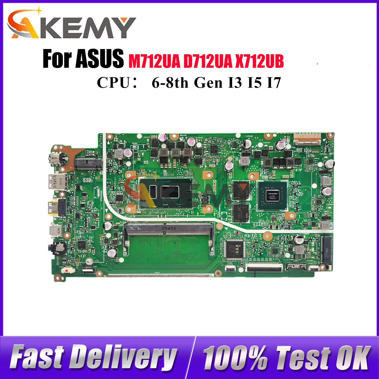 X712UB Материнская плата для ноутбука ASUS VivoBook X712UA D712UA M712UA X712U Материнская плата для ноутбука с процессором I3 I5 I7 100% tests OK stk
X712UB Материнская плата для ноутбука ASUS VivoBook X712UA D712UA M712UA X712U Материнская плата для ноутбука с процессором I3 I5 I7 100% tests OK stk
