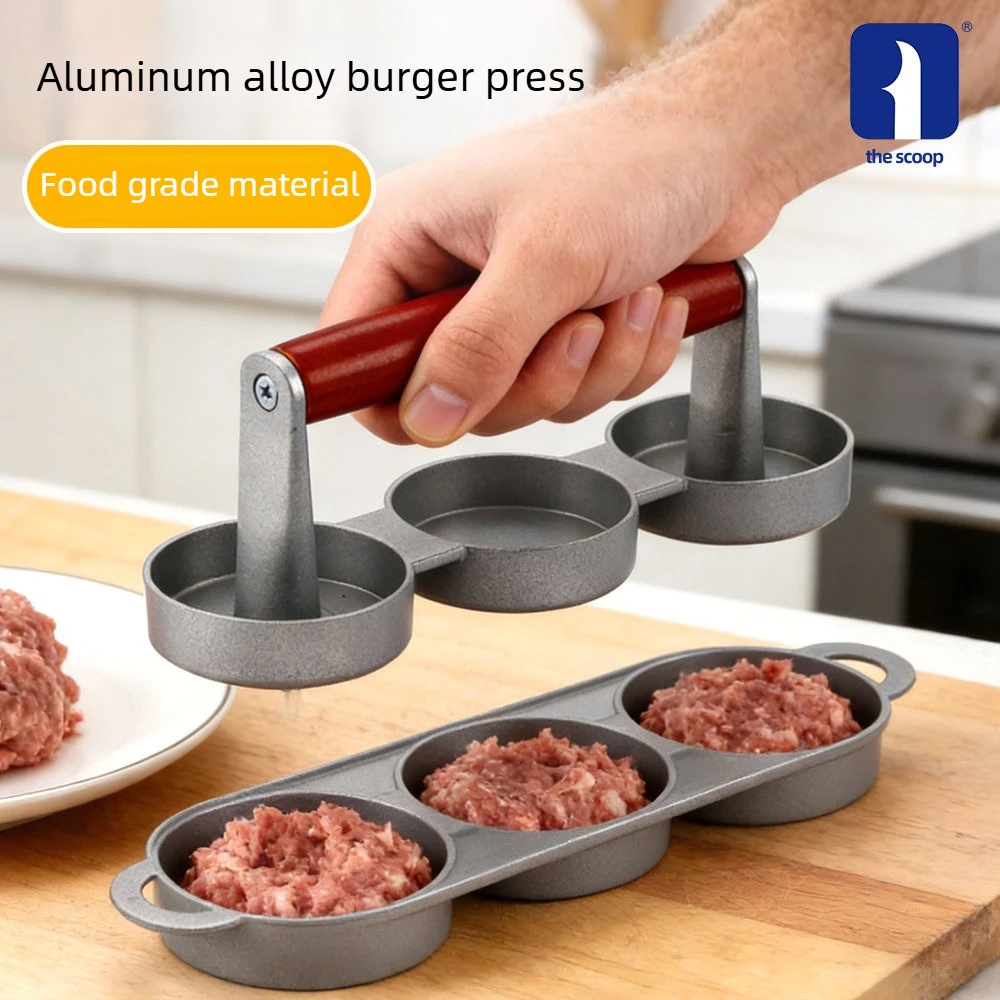 Burger Press Aluminum Alloy Manual Patty Maker Non-stick Coating Round Multi-size Meat Press Tool for Home Kitchen
Burger Press Aluminum Alloy Manual Patty Maker Non-stick Coating Round Multi-size Meat Press Tool for Home Kitchen