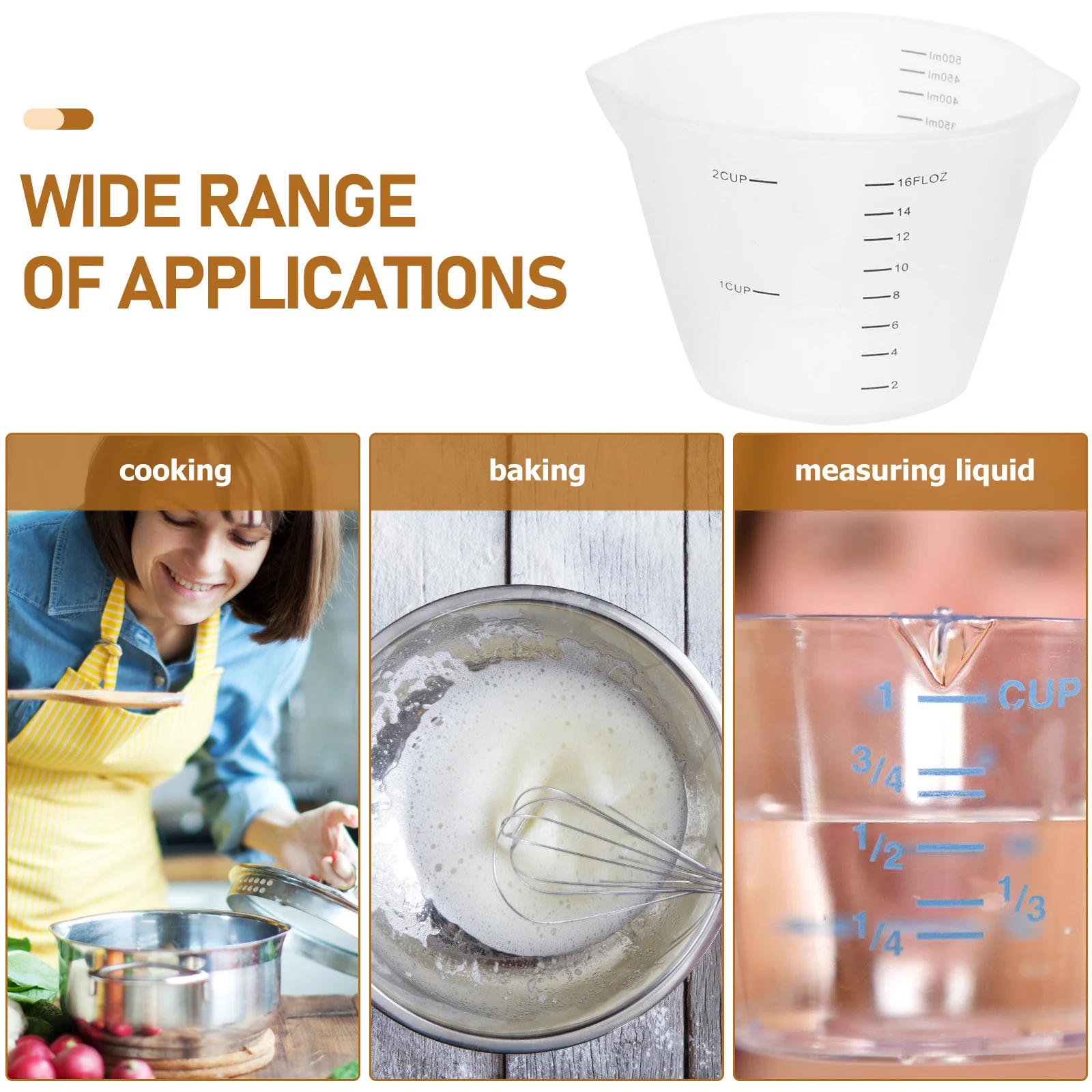 500Ml Baking Cup Practical Kitchen Tool Graduated Measuring Jug For Liquid Solid Ingredients Double Spout Design Measuring Cups
500Ml Baking Cup Practical Kitchen Tool Graduated Measuring Jug For Liquid Solid Ingredients Double Spout Design Measuring Cups