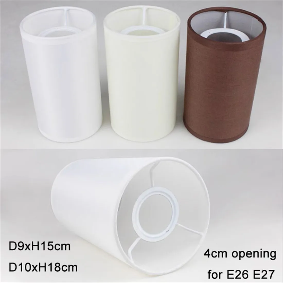 Cylinder Fabric Lamp Shade Replacement with 40mm Opening for E26 E27 Screw Holder, White Beige Coffer Color Linen PVC Lampshades
Cylinder Fabric Lamp Shade Replacement with 40mm Opening for E26 E27 Screw Holder, White Beige Coffer Color Linen PVC Lampshades