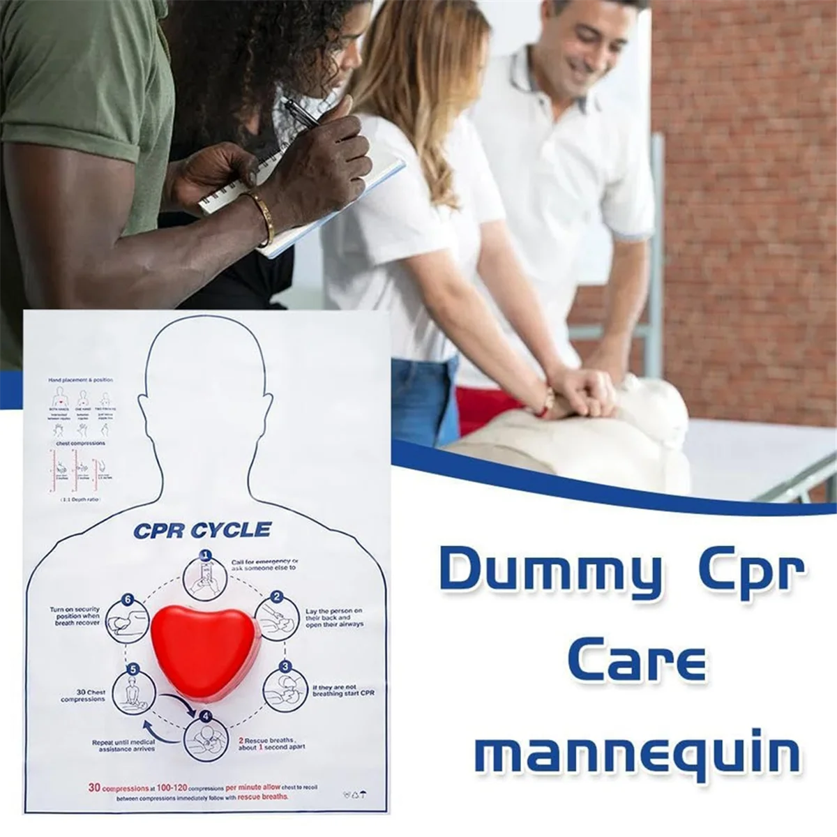 A20M -Training Model,-Saver Training Kit, Compression First-Aid Training Tool,Hands Only -Trainer
A20M -Training Model,-Saver Training Kit, Compression First-Aid Training Tool,Hands Only -Trainer