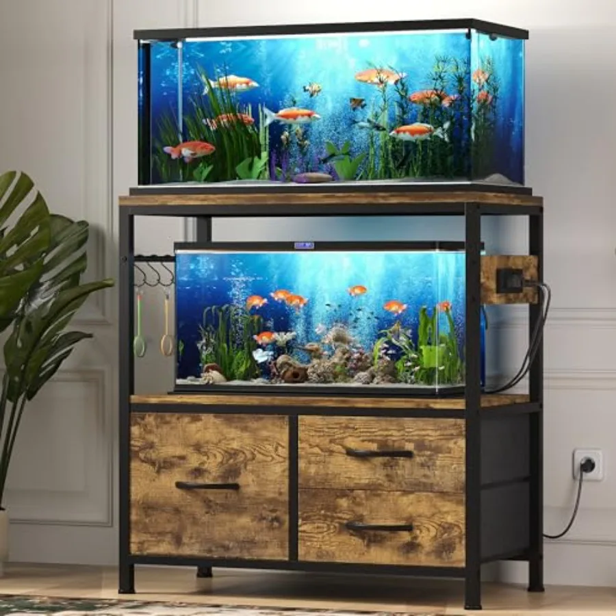 20-29 Gallon Fish Tank Stand, Aquarium Stand with Drawer, Power Outlet, Heavy Duty Metal Frame, for Fish Tank, Turtle and Repti
20-29 Gallon Fish Tank Stand, Aquarium Stand with Drawer, Power Outlet, Heavy Duty Metal Frame, for Fish Tank, Turtle and Repti