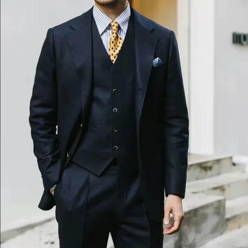2024 Fashion Black Smart Casual Men Suits High Quality Slim Fit Business Blazer Hombre Tuxedo Custom 3 Piece Set Costume Homme
2024 Fashion Black Smart Casual Men Suits High Quality Slim Fit Business Blazer Hombre Tuxedo Custom 3 Piece Set Costume Homme