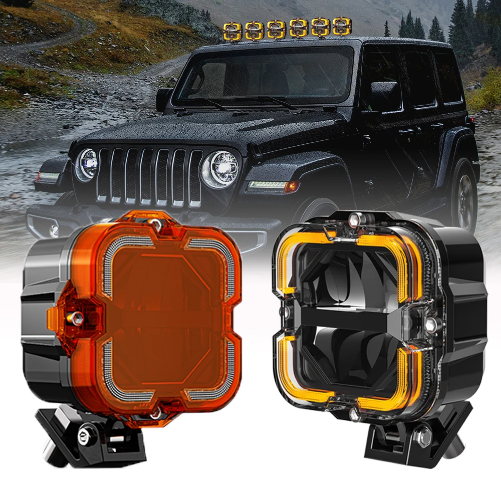 Car Led Work Light Bar 12v Spot LED Light With lampshade Hi/Lo Amber DRL led work Driving Lamp for Truck Jeep Off Road lada Niva
Car Led Work Light Bar 12v Spot LED Light With lampshade Hi/Lo Amber DRL led work Driving Lamp for Truck Jeep Off Road lada Niva