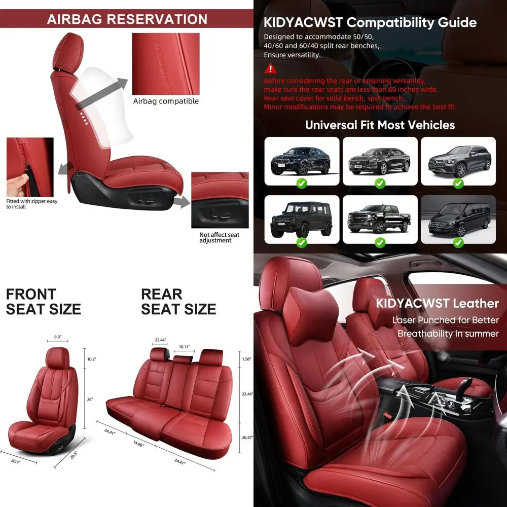 Auto Car Seat Covers Accessories Full Set Leather Cushion Protector Breathable Waterproof Seat Cover for Cars Universal Fit (Win
Auto Car Seat Covers Accessories Full Set Leather Cushion Protector Breathable Waterproof Seat Cover for Cars Universal Fit (Win