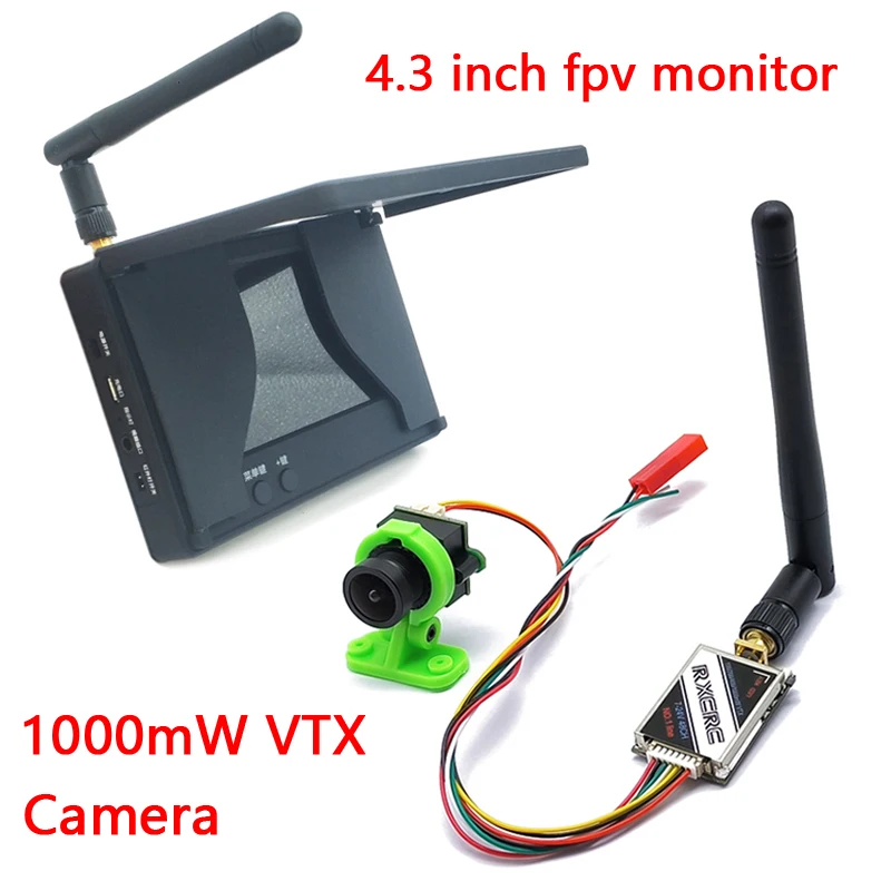 5,8G 48CH 4,3-дюймовый FPV-монитор 480x272 Видеоэкран со встроенным аккумулятором и регулируемым передатчиком 5,8G 1000 МВт + камера CMOS 1000TVL
5,8G 48CH 4,3-дюймовый FPV-монитор 480x272 Видеоэкран со встроенным аккумулятором и регулируемым передатчиком 5,8G 1000 МВт + камера CMOS 1000TVL