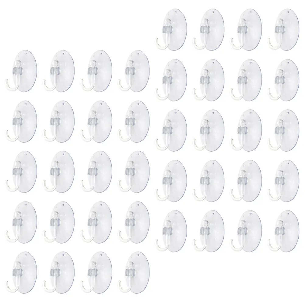 40pcs Suction Heavy Duty Multi-Purpose Reusable Pvc Suction Cup Hooks For Bathroom Shower Wall Window Coats Keys Bags Umbrellas
40pcs Suction Heavy Duty Multi-Purpose Reusable Pvc Suction Cup Hooks For Bathroom Shower Wall Window Coats Keys Bags Umbrellas