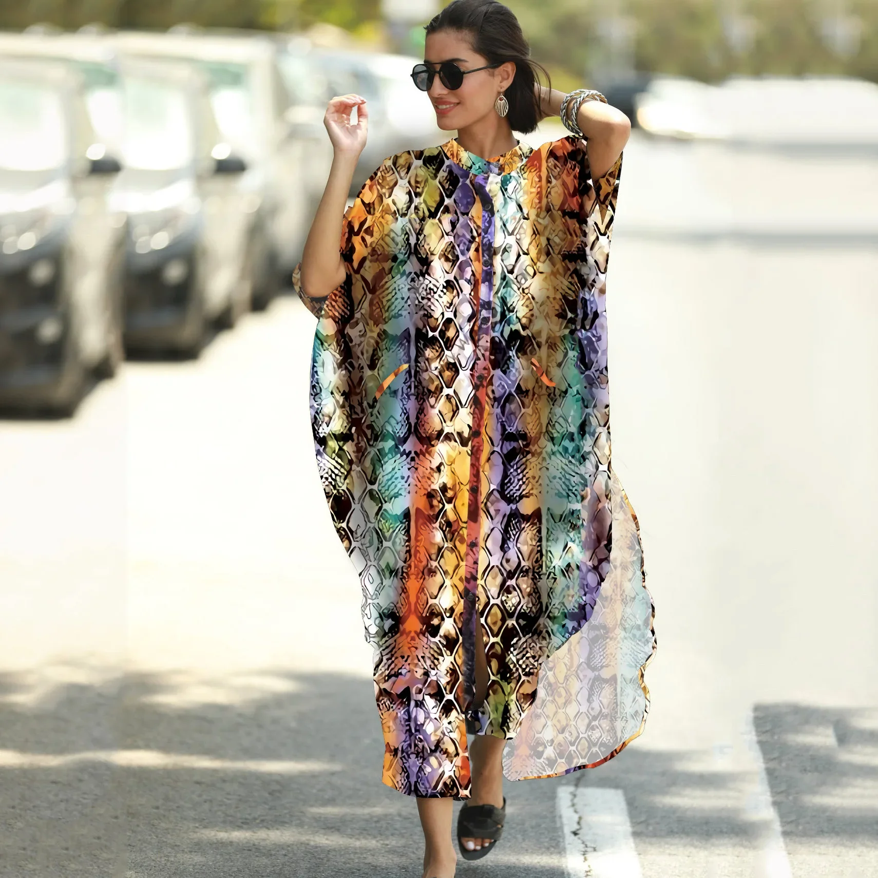 2025 Spring Summer New Loose Large Holiday Gown Sunscreen Jacket Cardigan Beach Bikini Overlay Swimsuit Women Blouse P15
2025 Spring Summer New Loose Large Holiday Gown Sunscreen Jacket Cardigan Beach Bikini Overlay Swimsuit Women Blouse P15