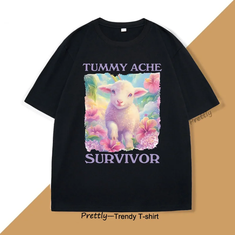 Tummy Ache Survivor T-shirt Men Women Sheep Printed Silly T Shirt Funny Short Sleeve Round Neck Cotton Top Breathable T-shirt
Tummy Ache Survivor T-shirt Men Women Sheep Printed Silly T Shirt Funny Short Sleeve Round Neck Cotton Top Breathable T-shirt