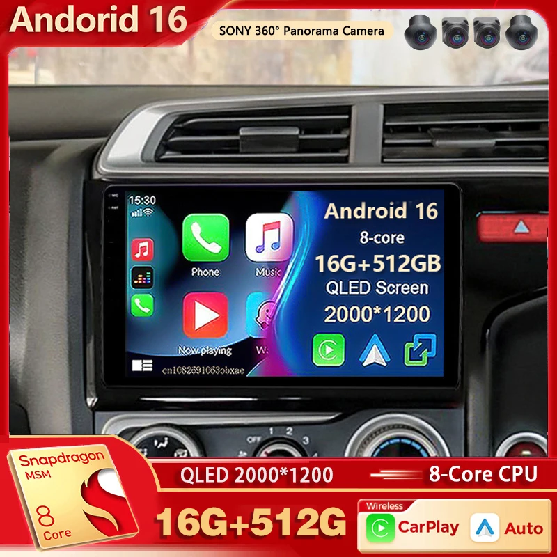 Android 16 For Honda Jazz 3 2015-2020 Fit GP GK 2013-2020 Stereo Car Radio Multimedia Video Player BT AI Voice CarPlay Head Unit
Android 16 For Honda Jazz 3 2015-2020 Fit GP GK 2013-2020 Stereo Car Radio Multimedia Video Player BT AI Voice CarPlay Head Unit