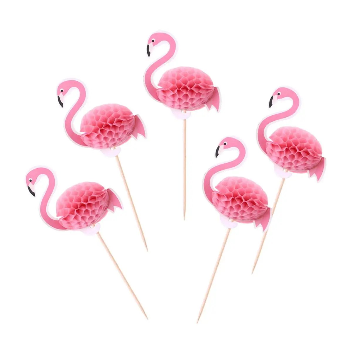 5pcs Flamingo Cake Toppers Glitter Wooden Picks Birthday Wedding Party Decorations Reusable 3D LuauCake Accessories
5pcs Flamingo Cake Toppers Glitter Wooden Picks Birthday Wedding Party Decorations Reusable 3D LuauCake Accessories