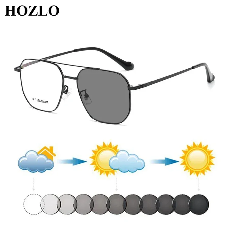 Men Ultralight Titanium Double Bridge Photochromic Myopia Sunglasses Women Nearsighted Pilot Shades Travel Driving Custom Lenses
Men Ultralight Titanium Double Bridge Photochromic Myopia Sunglasses Women Nearsighted Pilot Shades Travel Driving Custom Lenses