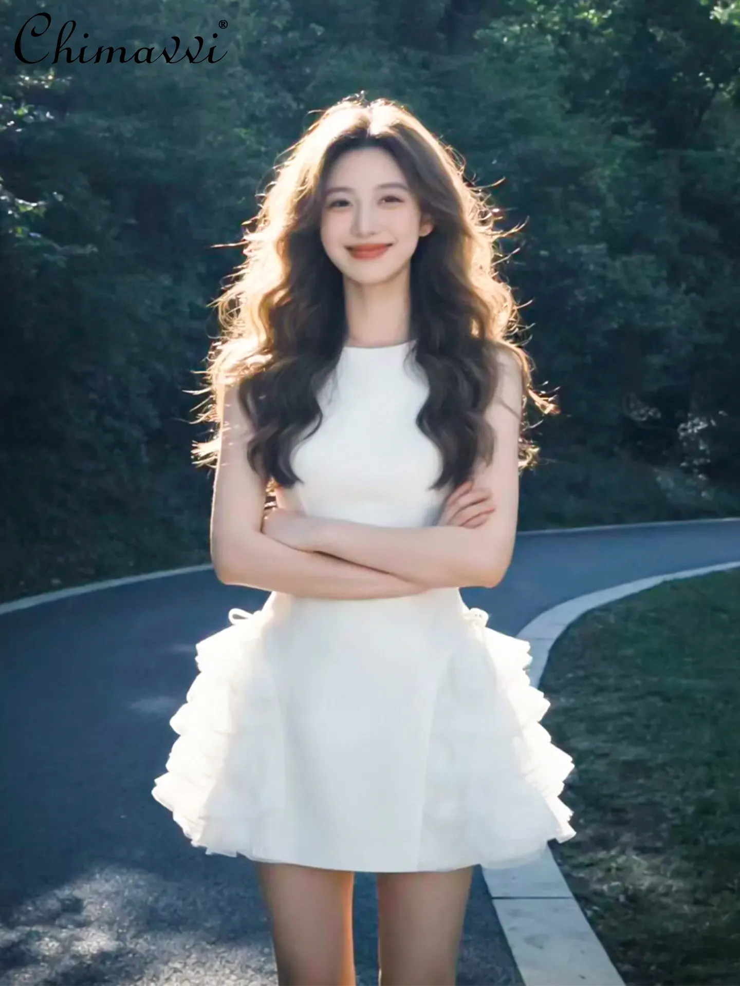 High-end Fashion White Bow Cake Dress 2026 Spring and Summer New Sleeveless Lace-trimmed Elegant Party Short Women's Dress
High-end Fashion White Bow Cake Dress 2026 Spring and Summer New Sleeveless Lace-trimmed Elegant Party Short Women's Dress