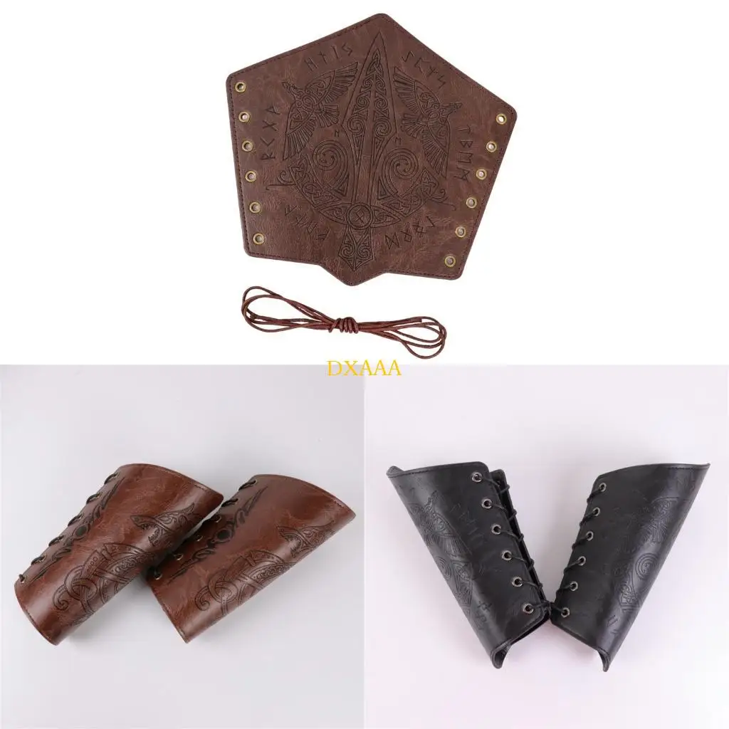 DXAA Gothicism Leather Wristband Medieval Armors Bracers Wrist Jewelry Accessory
DXAA Gothicism Leather Wristband Medieval Armors Bracers Wrist Jewelry Accessory