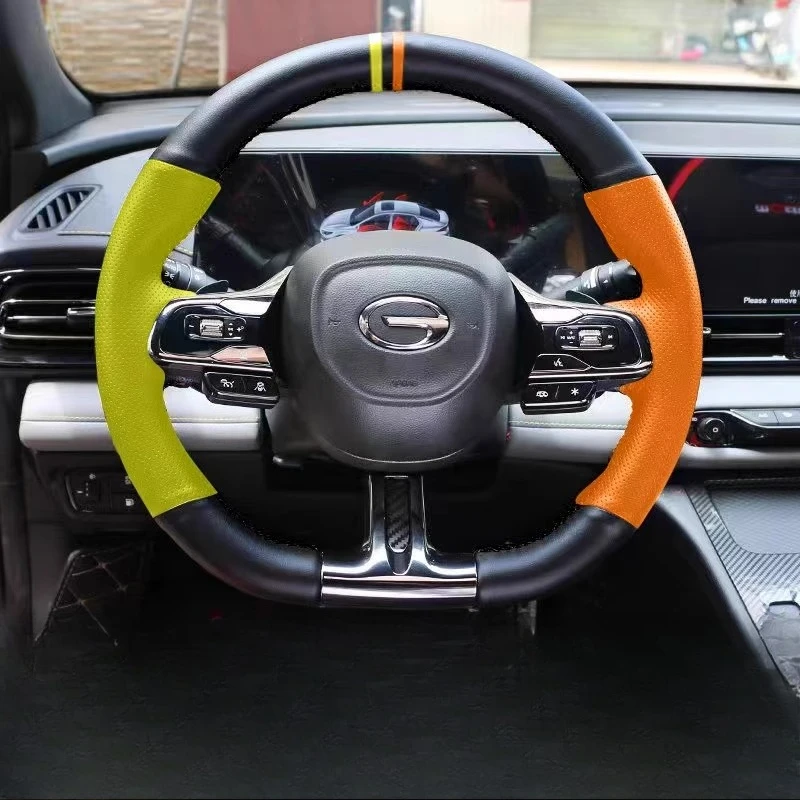 Hand Stitched non-slip Genuine Leather Sports style Car Steering Wheel Cover For Trumpchi GAC Empow 2022 2023
Hand Stitched non-slip Genuine Leather Sports style Car Steering Wheel Cover For Trumpchi GAC Empow 2022 2023