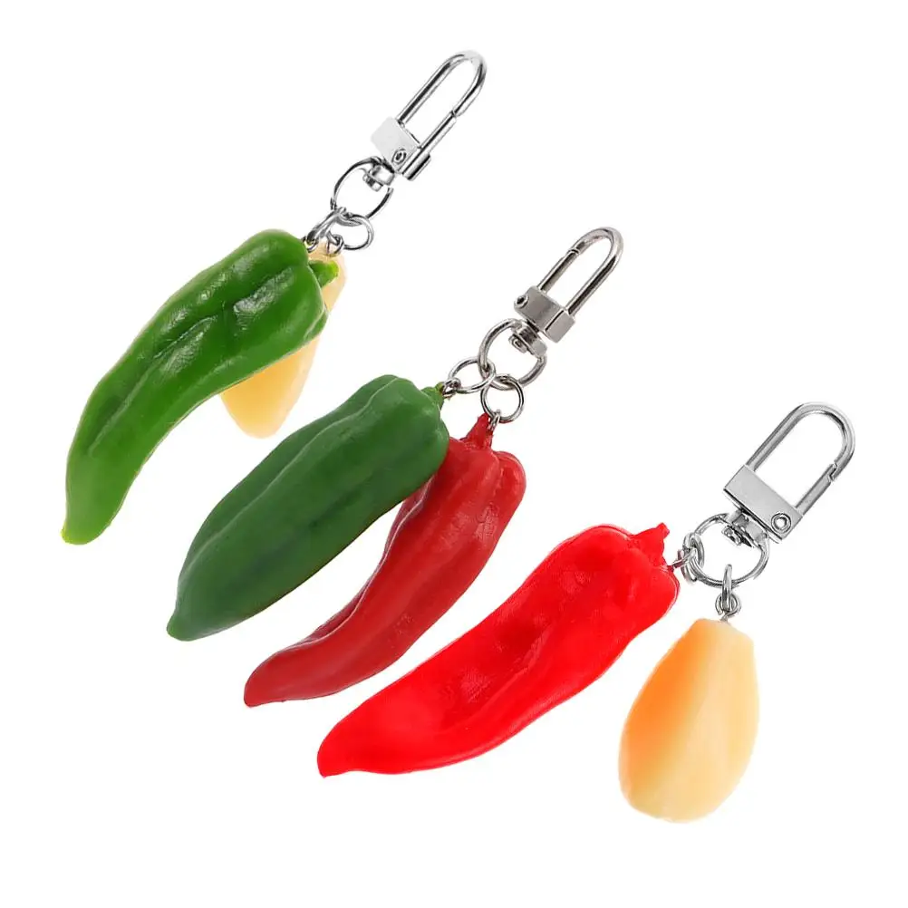 Chili Keychain Food Decorative Hanging Pendant Chilli Keychain Holder Bag Charm Garlic Pepper Pendent
Chili Keychain Food Decorative Hanging Pendant Chilli Keychain Holder Bag Charm Garlic Pepper Pendent