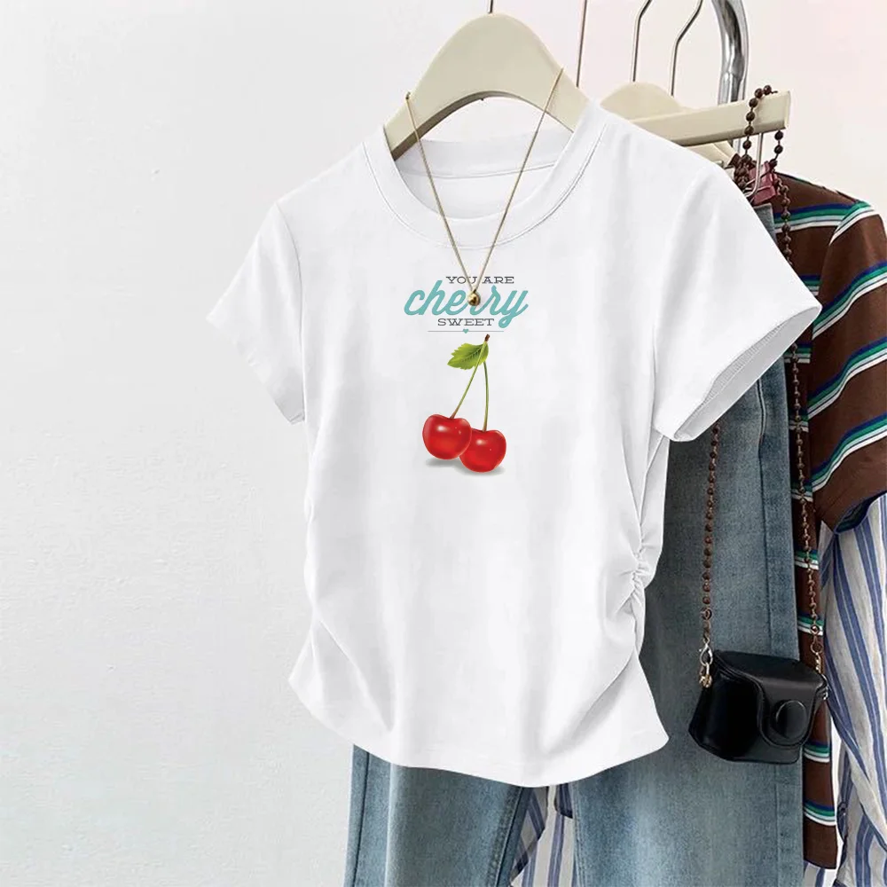 2025 Women's T-shirt Slim Korean O-neck Tees Y2k Stylish Comfortable Spring Summer Fashion Tops Female Short Sleeve T-Shirts
2025 Women's T-shirt Slim Korean O-neck Tees Y2k Stylish Comfortable Spring Summer Fashion Tops Female Short Sleeve T-Shirts