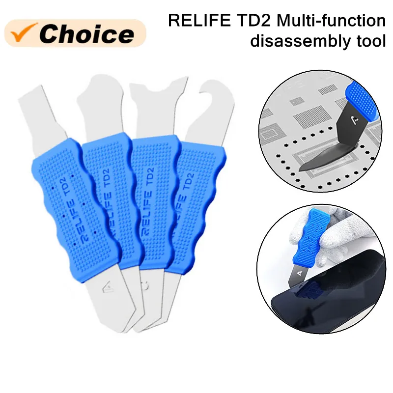 RELIFE TD2 Pro Multifunctional Disassembly Tool Set for Mobile Phone Repair Anti-Deformation Silicone Grip Multi-Angle Blades
RELIFE TD2 Pro Multifunctional Disassembly Tool Set for Mobile Phone Repair Anti-Deformation Silicone Grip Multi-Angle Blades
