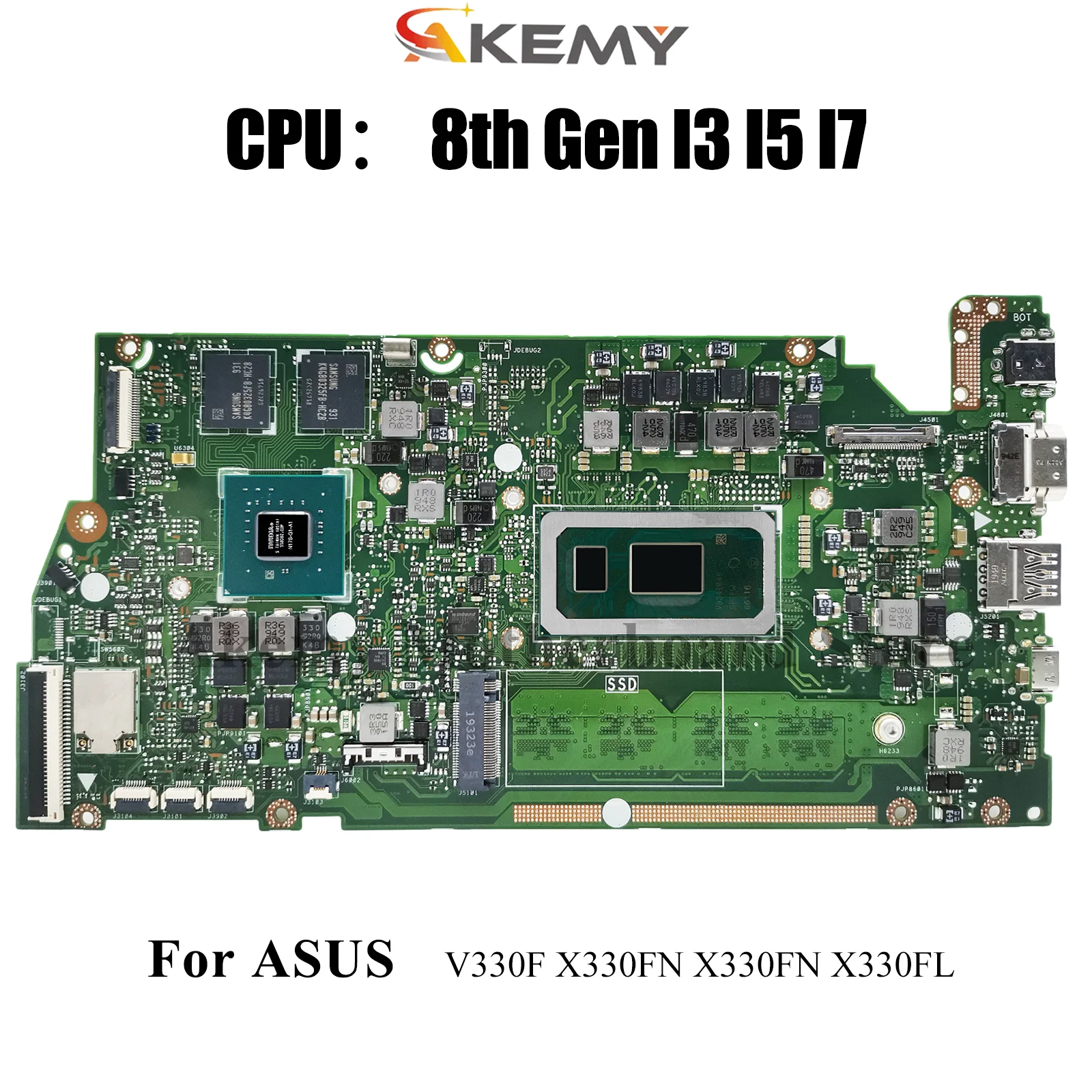 X330FN Laptop Motherboard For ASUS VivoBook V330F X330FL I330FA S330F X330FN K330F X330F R330F Mainboard I3 I5 I7 CPU tests OK
X330FN Laptop Motherboard For ASUS VivoBook V330F X330FL I330FA S330F X330FN K330F X330F R330F Mainboard I3 I5 I7 CPU tests OK