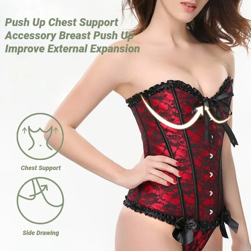 Sexy Gothic Corsets and Bustiers Top Overbust Corset Belt Slimming Women Waist Trainer Modeling Strap Plus Size Waist Cincher
Sexy Gothic Corsets and Bustiers Top Overbust Corset Belt Slimming Women Waist Trainer Modeling Strap Plus Size Waist Cincher