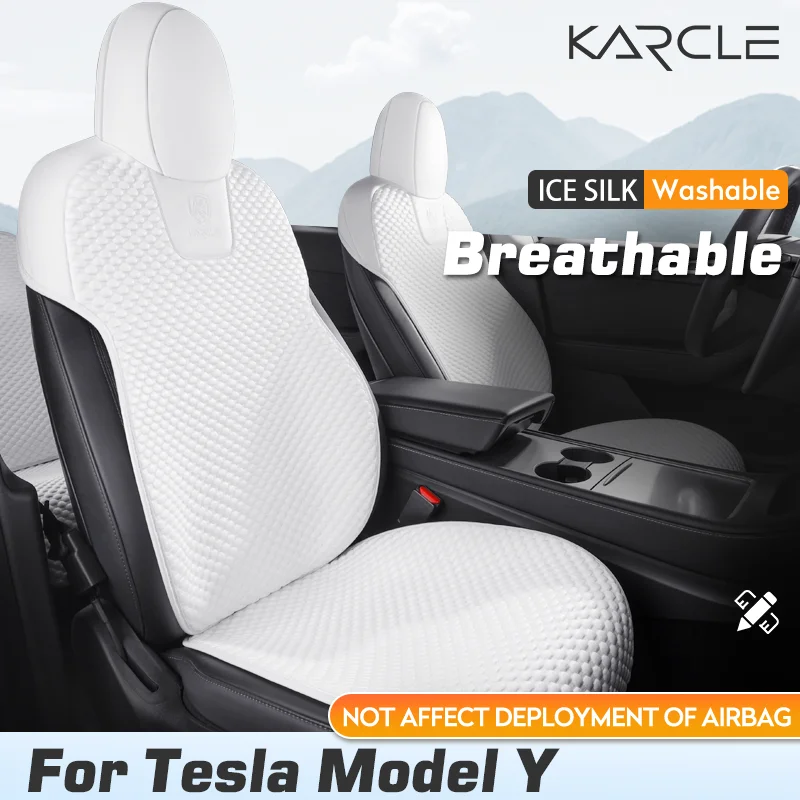 Custom Seat Cover for Tesla Model Y Breathable Ice Silk Seat Protection Mat Anti-dirty Durable Tesla Interior Accessories
Custom Seat Cover for Tesla Model Y Breathable Ice Silk Seat Protection Mat Anti-dirty Durable Tesla Interior Accessories