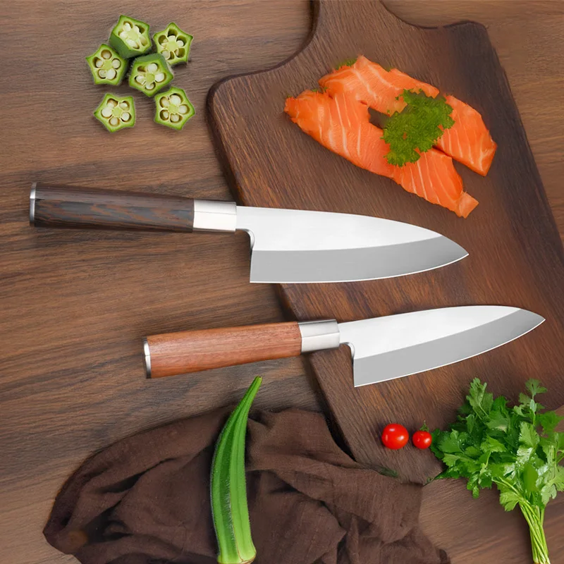 7 Inch Deba Knife Single-edged Blade Wood Handle Chef Slicing Sushi Vegetables Cleaver Sashimi Meat Chopper Bone Kitchen Knives
7 Inch Deba Knife Single-edged Blade Wood Handle Chef Slicing Sushi Vegetables Cleaver Sashimi Meat Chopper Bone Kitchen Knives