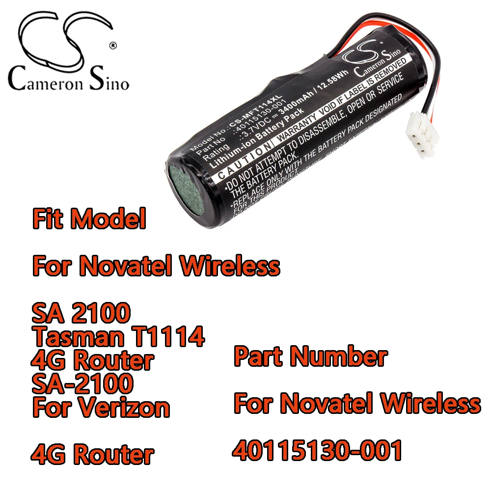 Аккумулятор Cameron Sino 3400 мАч для точки доступа Novatel Wireless SA 2100 Tasman T1114 4G Router SA-2100 для маршрутизатора Verizon 4G
Аккумулятор Cameron Sino 3400 мАч для точки доступа Novatel Wireless SA 2100 Tasman T1114 4G Router SA-2100 для маршрутизатора Verizon 4G