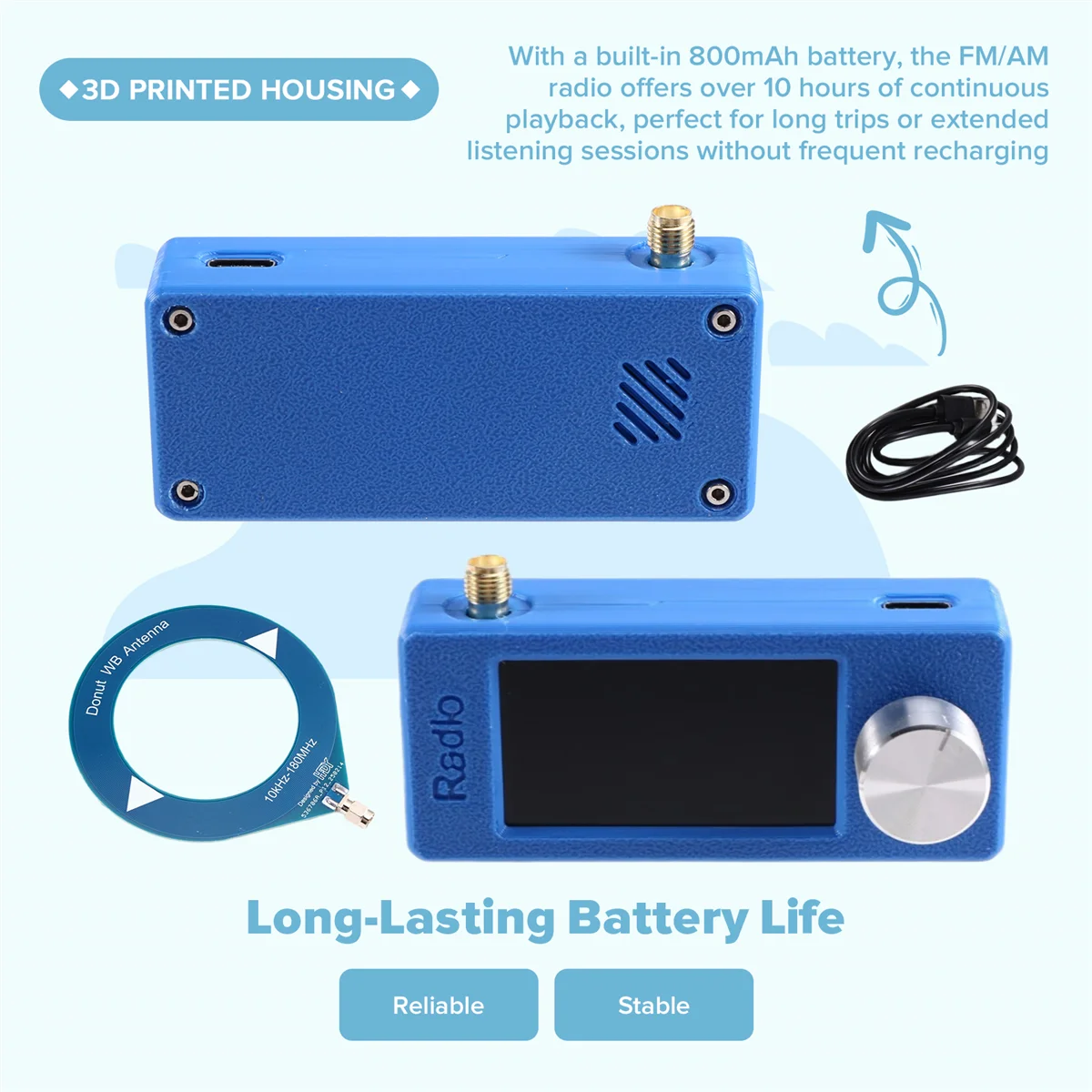 SI4732 Mini10-180Mhz SMA Interface Mini Loop Antenna Pocket Size Radio Receiver Mini Radio LSB USB AM FM Mini Radio
SI4732 Mini10-180Mhz SMA Interface Mini Loop Antenna Pocket Size Radio Receiver Mini Radio LSB USB AM FM Mini Radio