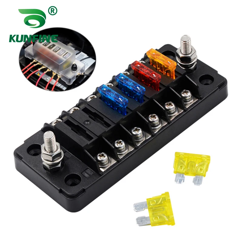 Fuse Box Holder 6 Way 32V 75A Fuse Block with LED Indicator PBT For Car Off-road RV Bus Yacht Boat
Fuse Box Holder 6 Way 32V 75A Fuse Block with LED Indicator PBT For Car Off-road RV Bus Yacht Boat