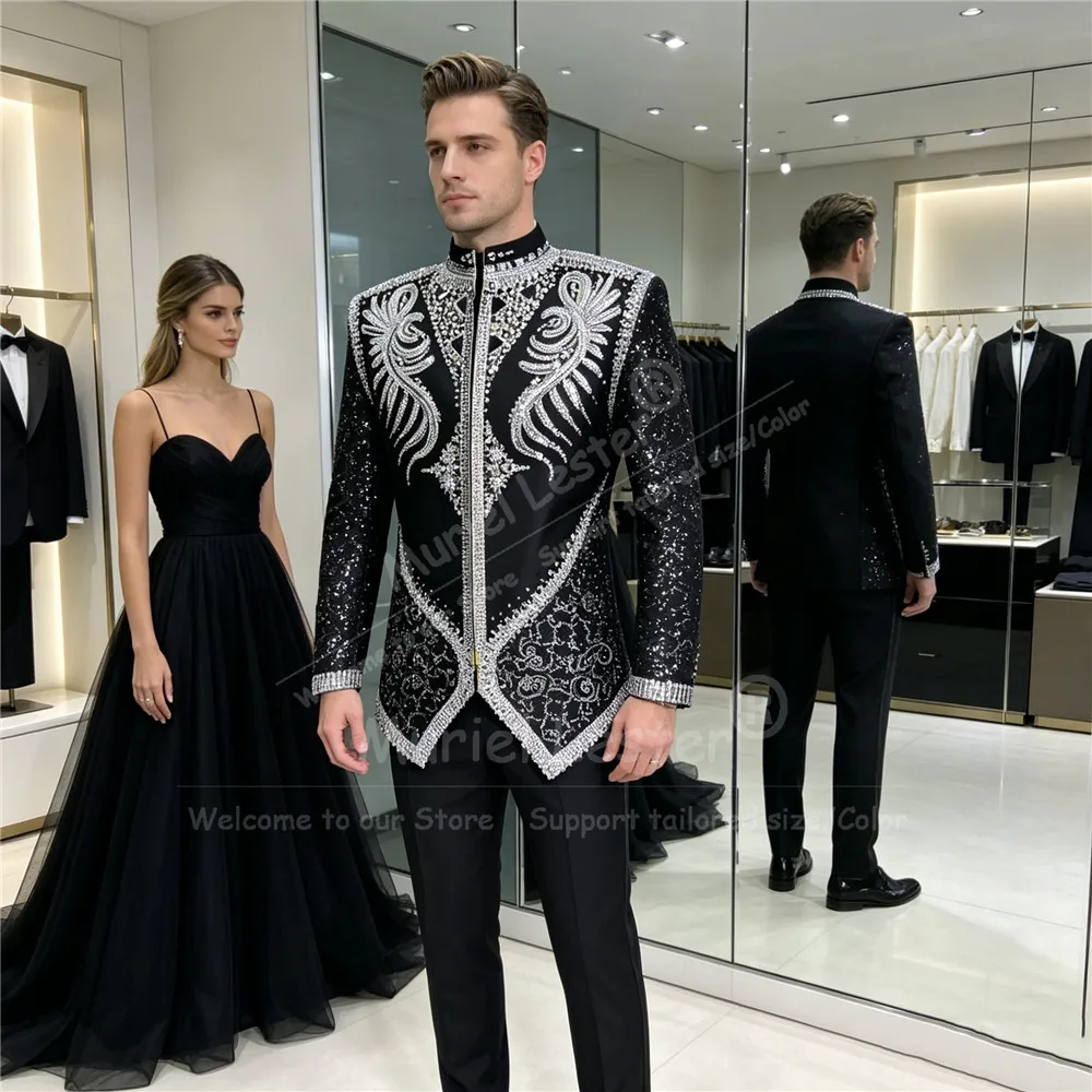 Elegant Long Suit Man For Wedding Jewelry Stones Groom Prom Blazer Custom Made 2 Piece Sets Men Banquet Tuxedos Ropa Hombre 2026
Elegant Long Suit Man For Wedding Jewelry Stones Groom Prom Blazer Custom Made 2 Piece Sets Men Banquet Tuxedos Ropa Hombre 2026